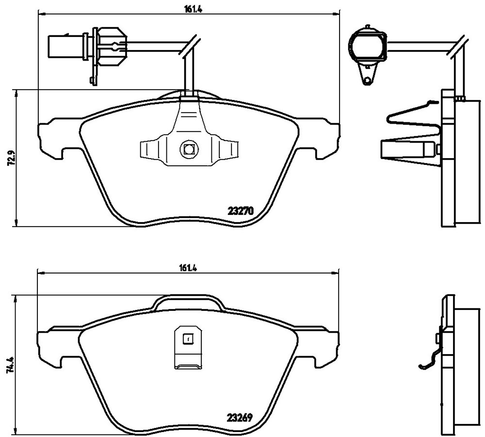 Klocki hamulcowe BREMBO P 85 061