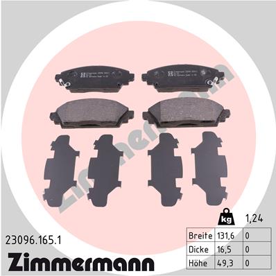 Klocki hamulcowe ZIMMERMANN 23096.165.1