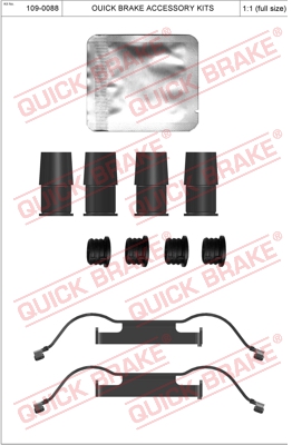 Zestaw akcesoriów montażowych  klocków hamulcowych QUICK BRAKE 109-0088
