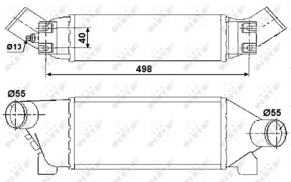 Chłodnica powietrza intercooler NRF 30259