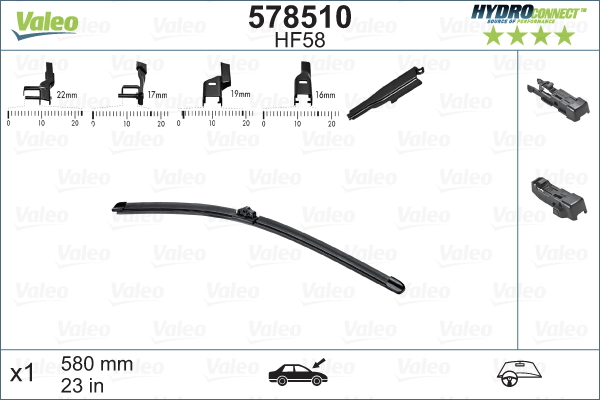 Pióro wycieraczki VALEO 578510