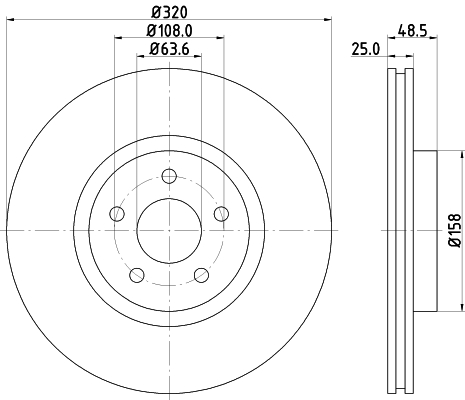 Tarcza hamulcowa HELLA 8DD 355 128-541