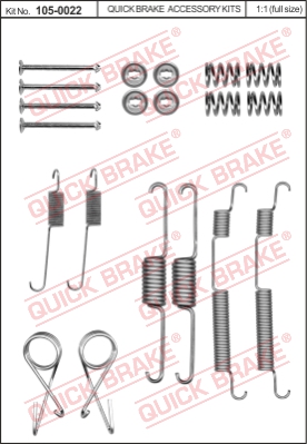 Zestaw dodatków do szczęk hamulcowych QUICK BRAKE 105-0022