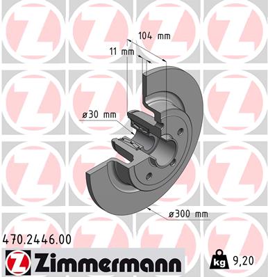 Tarcza hamulcowa ZIMMERMANN 470.2446.00