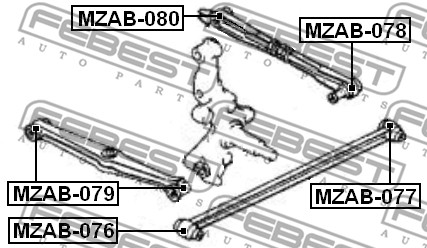 Tuleja wahacza FEBEST MZAB-077
