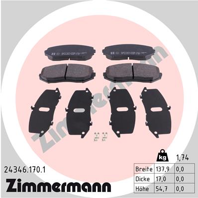 Klocki hamulcowe ZIMMERMANN 24346.170.1