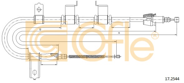 Linka hamulca ręcznego COFLE 17.2544