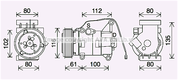 Kompresor klimatyzacji AVA QUALITY COOLING MZAK290
