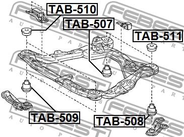 Łożyskowanie  korpusu osi FEBEST TAB-510