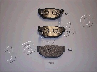 Klocki hamulcowe JAPKO 51700