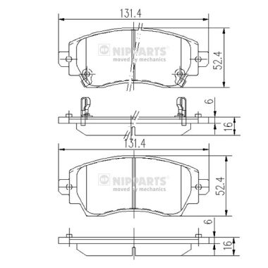 Klocki hamulcowe NIPPARTS J3602089