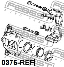 Tłoczek zacisku hamulcowego FEBEST 0376-REF