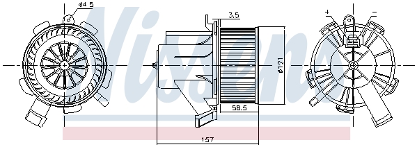 Silnik elektryczny dmuchawy NISSENS 87208