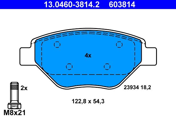 Klocki hamulcowe ATE 13.0460-3814.2