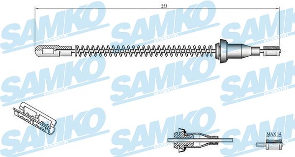 Linka hamulca ręcznego SAMKO C0556B