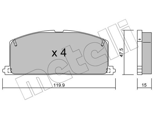 Klocki hamulcowe METELLI 22-0108-0