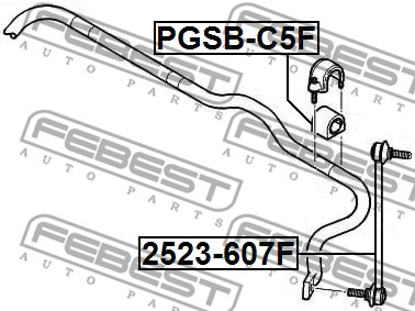 Guma stabilizatora FEBEST PGSB-C5F