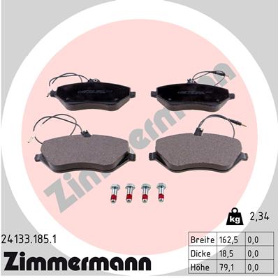 Klocki hamulcowe ZIMMERMANN 24133.185.1