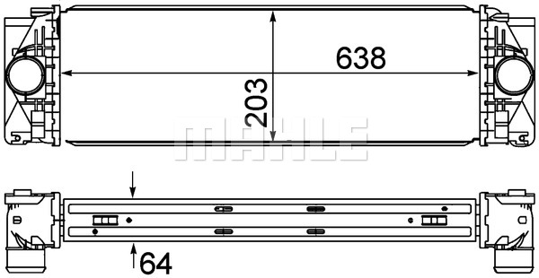 Chłodnica powietrza intercooler MAHLE CI 369 000P