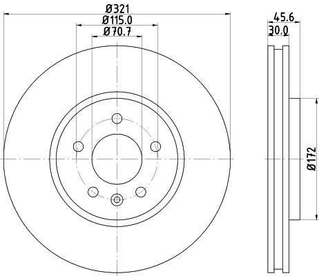 Tarcza hamulcowa HELLA PAGID 8DD 355 129-691