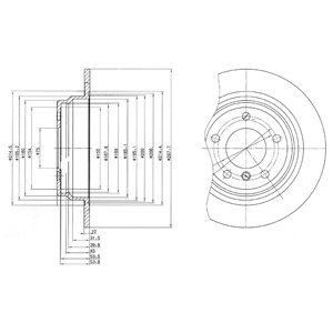 Tarcza hamulcowa DELPHI BG3044