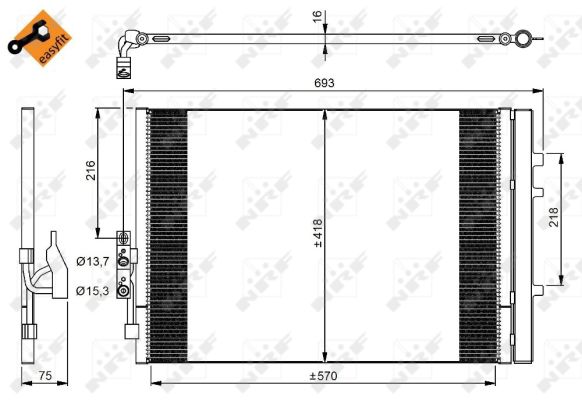 Skraplacz klimatyzacji NRF 350035