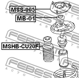 Poduszka amortyzatora FEBEST MSS-005