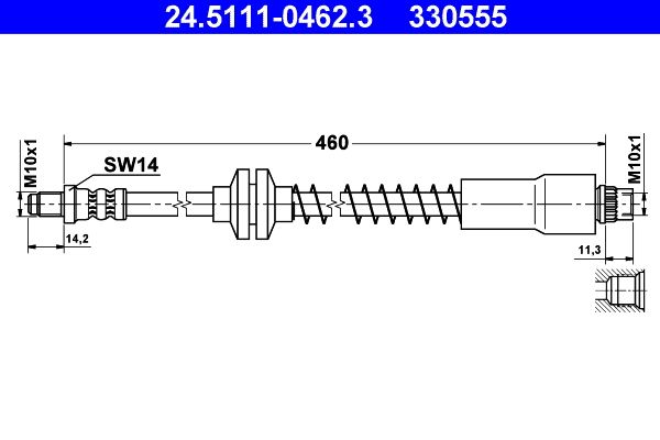Przewód hamulcowy elastyczny ATE 24.5111-0462.3