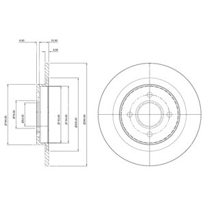 Tarcza hamulcowa DELPHI BG3743