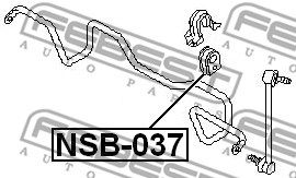 Guma stabilizatora FEBEST NSB-037