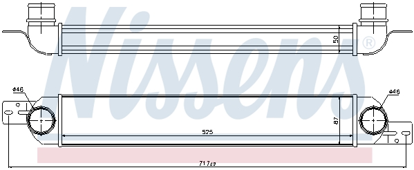 Chłodnica powietrza intercooler NISSENS 96717