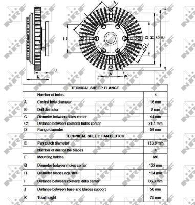 Sprzęgło wentylatora NRF 49524