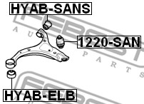 Tuleja wahacza FEBEST HYAB-SANS