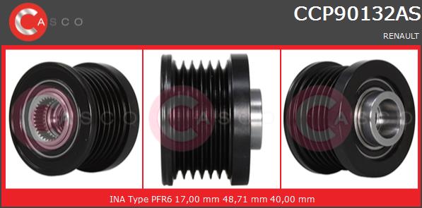 Koło pasowe alternatora CASCO CCP90132AS
