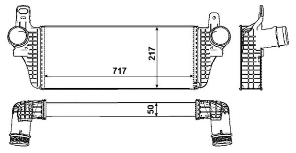 Chłodnica powietrza intercooler NRF 30466