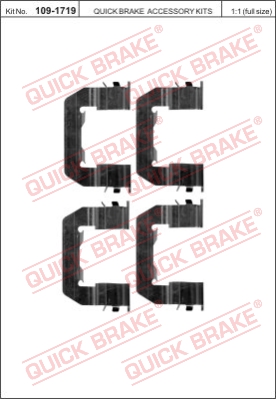 Zestaw akcesoriów montażowych  klocków hamulcowych QUICK BRAKE 109-1719
