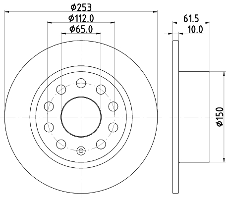 Tarcza hamulcowa HELLA 8DD 355 132-281