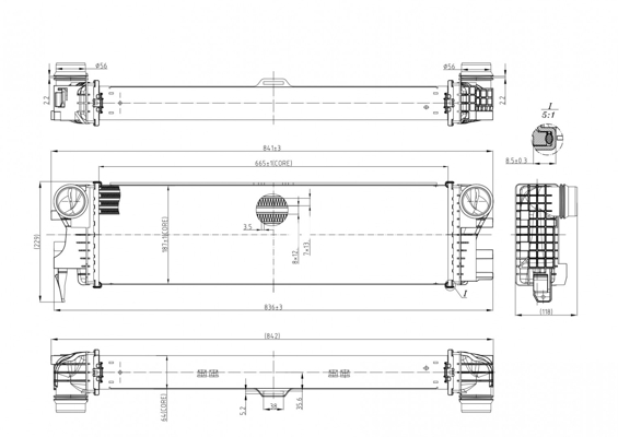 Chłodnica powietrza intercooler HART 641 358