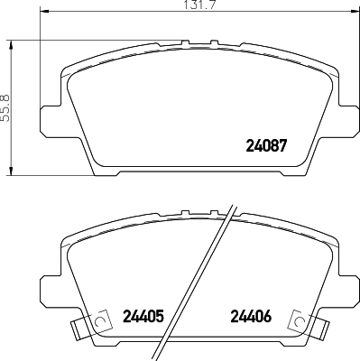 Klocki hamulcowe HELLA 8DB 355 006-911