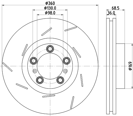 Tarcza hamulcowa HELLA 8DD 355 133-661