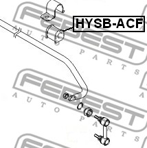 Guma stabilizatora FEBEST HYSB-ACF