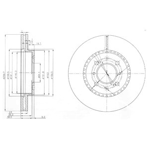 Tarcza hamulcowa DELPHI BG3965