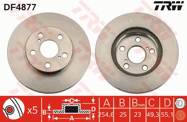 Tarcza hamulcowa TRW DF4877