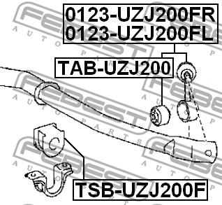 Łącznik stabilizatora FEBEST 0123-UZJ200FL