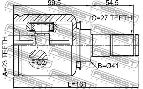 Przegub FEBEST 1211-CEED