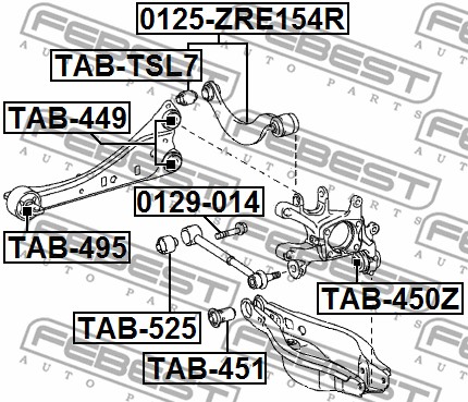 Tuleja wahacza FEBEST TAB-525