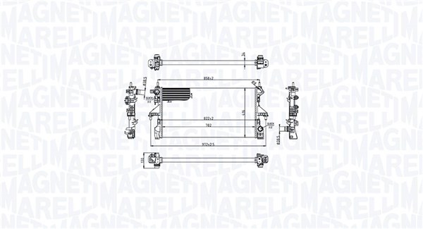 Chłodnica, układ chłodzenia silnika MAGNETI MARELLI 350213216700