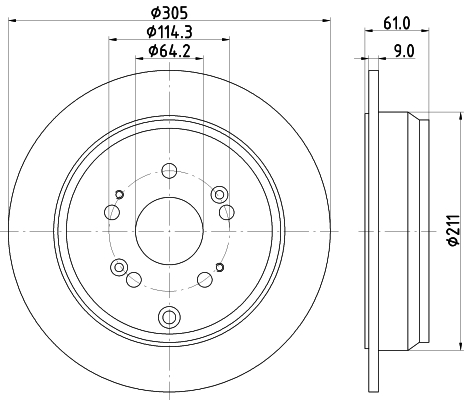 Tarcza hamulcowa HELLA 8DD 355 118-901