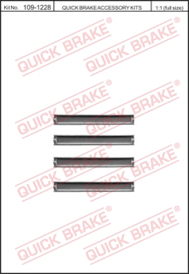 Zestaw akcesoriów montażowych  klocków hamulcowych QUICK BRAKE 109-1228