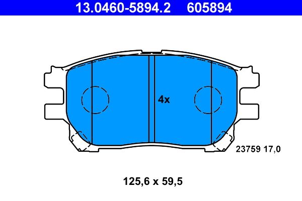 Klocki hamulcowe ATE 13.0460-5894.2